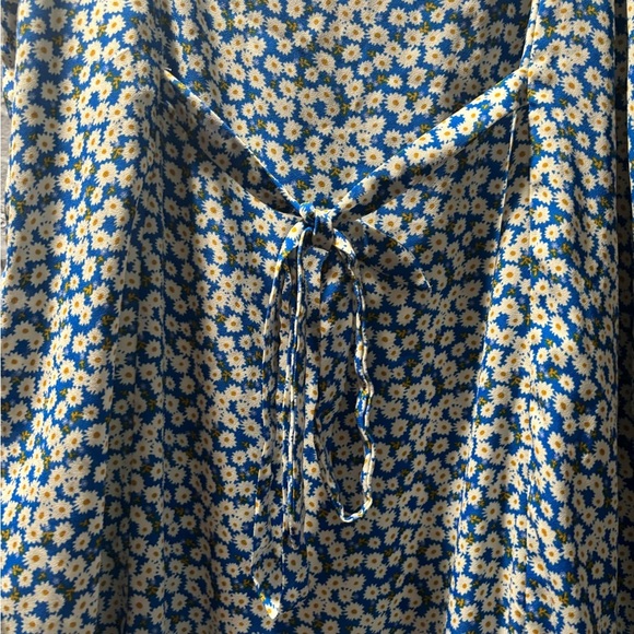 Lulu's Blue and White Floral Midi Dress - Picture 7 of 15